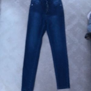 High wasted Navy blue skinny jeans